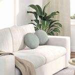 Casa si Gradina - Textile si covoare - Perne si pilote - Perne decorative - Perne de Sezut 2 pcs Gri deschis Ø 40 x 13 cm Catifea - Infinity.ro