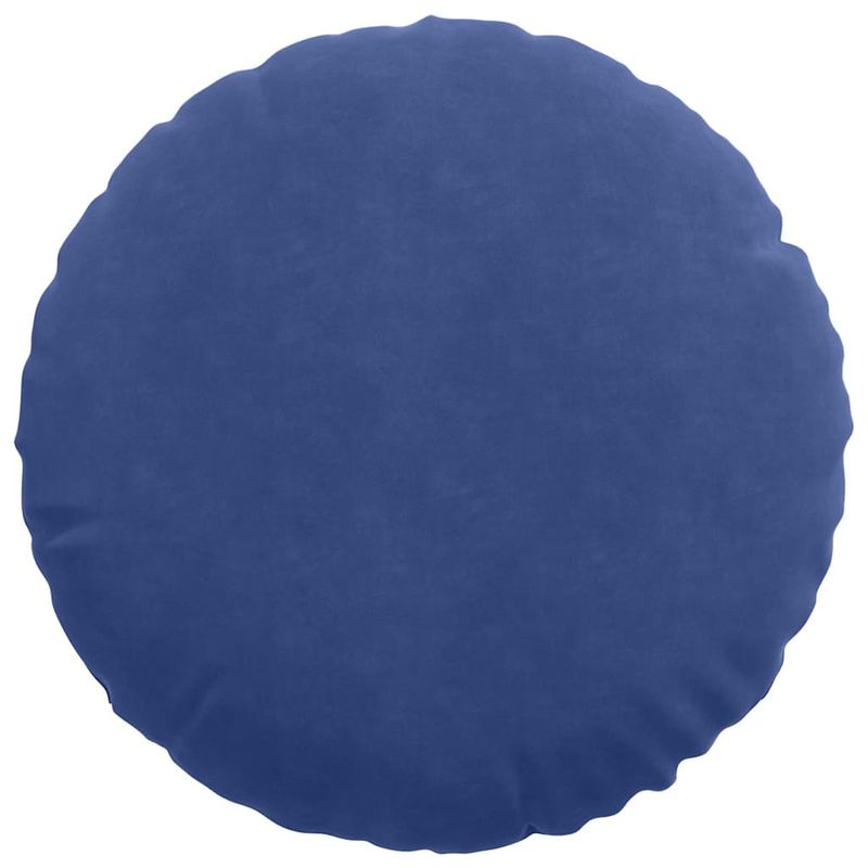 Casa si Gradina - Textile si covoare - Perne si pilote - Perne decorative - Perne de Sezut 2 pcs Albastru Politie Ø 40 x 13 cm Catifea - Infinity.ro