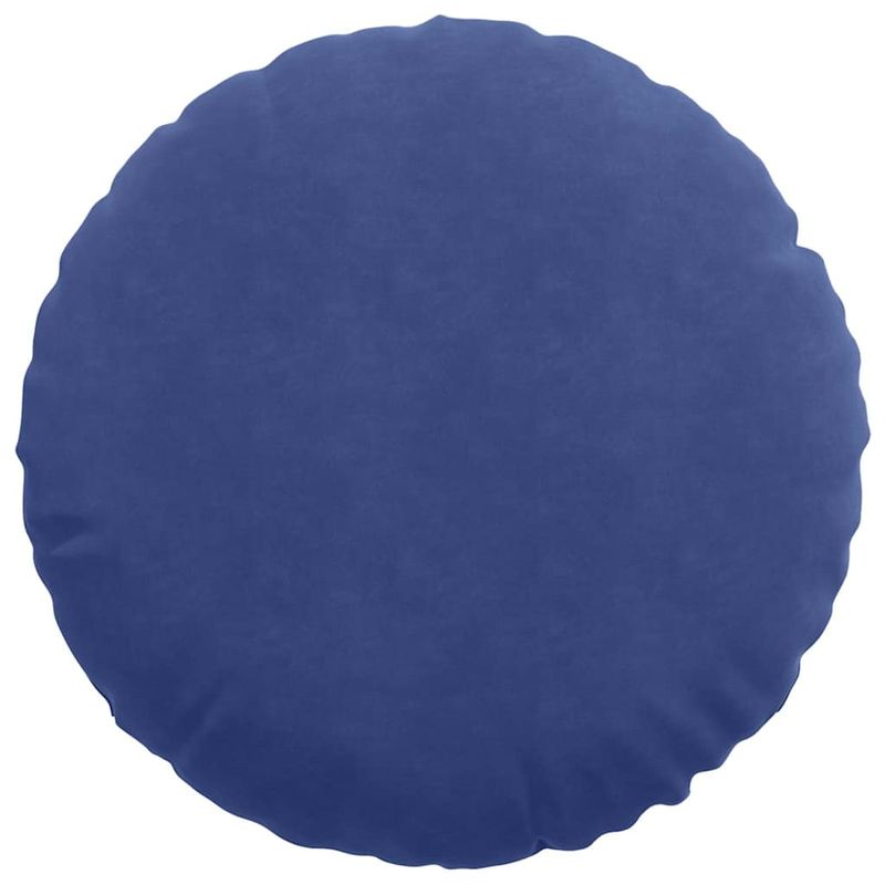 Casa si Gradina - Textile si covoare - Perne si pilote - Perne decorative - Perne de Sezut 2 pcs Albastru Politie Ø 40 x 13 cm Catifea - Infinity.ro