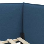 Casa si Gradina - Mobilier - Paturi si accesorii - Paturi - Cadru de pat coltar cu headboard albastru 100 x 200 cm tesatura - Infinity.ro