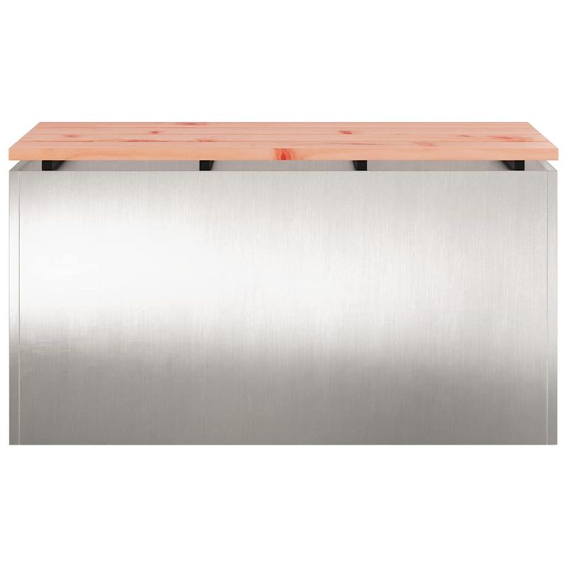 Casa si Gradina - Gradina si terasa - Mobilier exterior - Bancute de gradina - Banca de gradina Argintiu 80 x 40 x 43 cm Otel inoxidabil - Infinity.ro