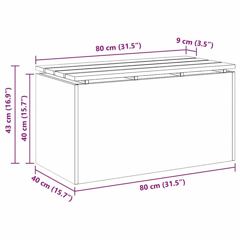 Casa si Gradina - Gradina si terasa - Mobilier exterior - Bancute de gradina - Banca de gradina Argintiu 80 x 40 x 43 cm Otel inoxidabil - Infinity.ro