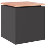 Casa si Gradina - Gradina si terasa - Mobilier exterior - Bancute de gradina - Banca de gradina Negru 40 x 40 x 43 cm Otel - Infinity.ro