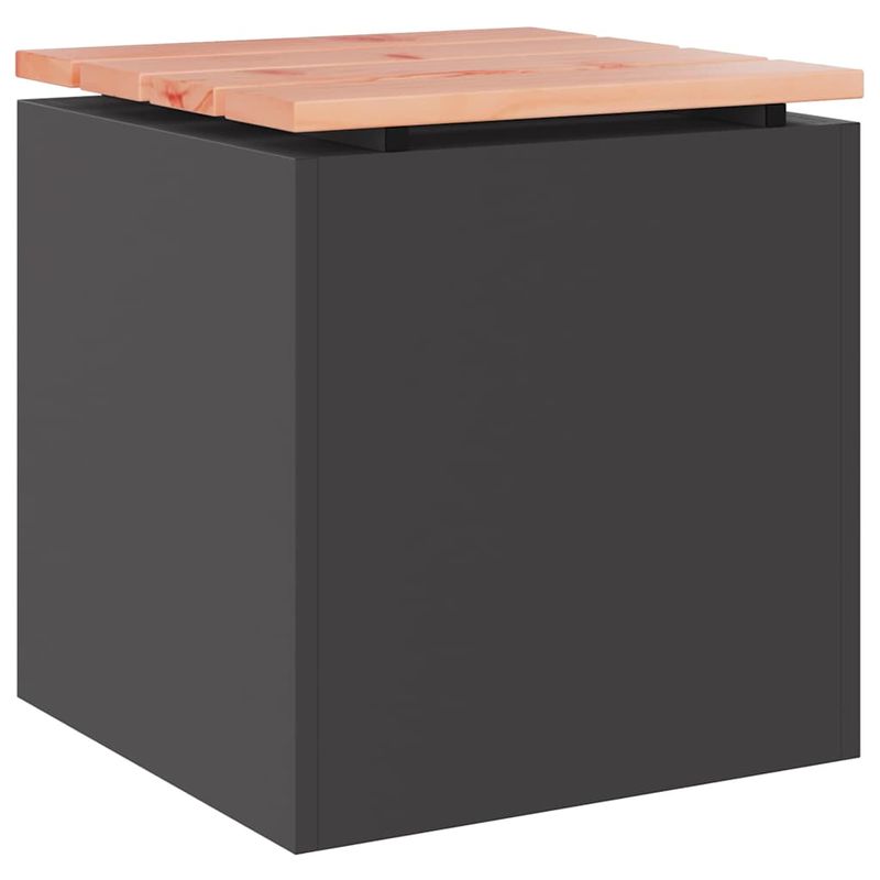 Casa si Gradina - Gradina si terasa - Mobilier exterior - Bancute de gradina - Banca de gradina Negru 40 x 40 x 43 cm Otel - Infinity.ro