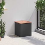 Casa si Gradina - Gradina si terasa - Mobilier exterior - Bancute de gradina - Banca de gradina Negru 40 x 40 x 43 cm Otel - Infinity.ro