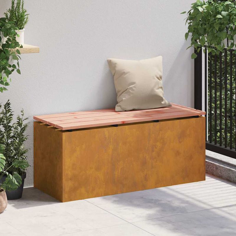 Casa si Gradina - Gradina si terasa - Mobilier exterior - Bancute de gradina - Banca de gradina Ruginit 100 x 40 x 43 cm - Infinity.ro