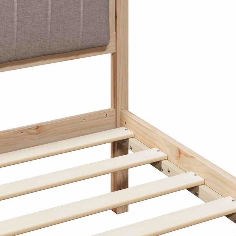 Casa si Gradina - Mobilier - Paturi si accesorii - Paturi - Cadru de pat Maroniu si taupe 75 x 190 cm Lemn masiv de pin - Infinity.ro
