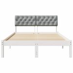 Casa si Gradina - Mobilier - Paturi si accesorii - Paturi - Cadru de pat Alb si gri deschis 120 x 200 cm Lemn masiv de pin - Infinity.ro