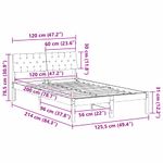 Casa si Gradina - Mobilier - Paturi si accesorii - Paturi - Cadru de pat Alb si gri deschis 120 x 200 cm Lemn masiv de pin - Infinity.ro