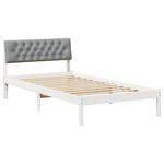 Casa si Gradina - Mobilier - Paturi si accesorii - Paturi - Cadru de pat Alb si gri deschis 100 x 200 cm Lemn masiv de pin - Infinity.ro