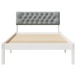 Casa si Gradina - Mobilier - Paturi si accesorii - Paturi - Cadru de pat Alb si gri deschis 100 x 200 cm Lemn masiv de pin - Infinity.ro