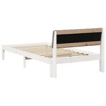Casa si Gradina - Mobilier - Paturi si accesorii - Paturi - Cadru de pat Alb si gri deschis 100 x 200 cm Lemn masiv de pin - Infinity.ro