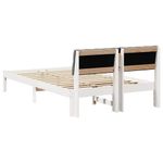 Casa si Gradina - Mobilier - Paturi si accesorii - Paturi - Cadru de pat Alb si gri deschis 120 x 190 cm Lemn masiv de pin - Infinity.ro