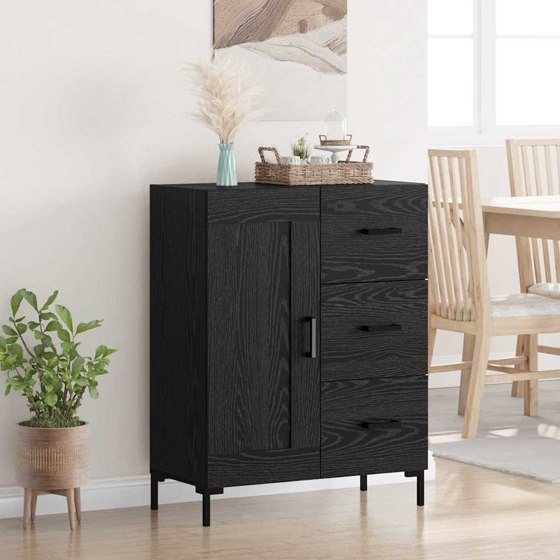 Casa si Gradina - Mobilier - Comode si corpuri - Comode - Bufet cu sertar Stejar negru 69.5 x 34 x 90 cm Lemn compozit - Infinity.ro