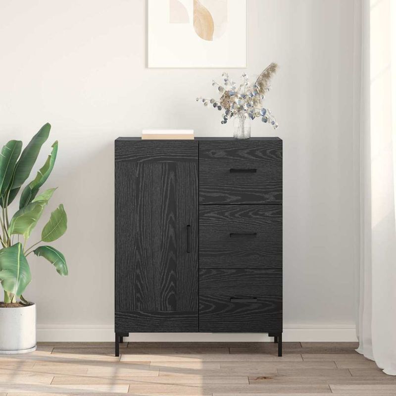 Casa si Gradina - Mobilier - Comode si corpuri - Comode - Bufet cu sertar Stejar negru 69.5 x 34 x 90 cm Lemn compozit - Infinity.ro