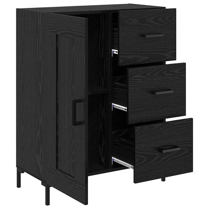 Casa si Gradina - Mobilier - Comode si corpuri - Comode - Bufet cu sertar Stejar negru 69.5 x 34 x 90 cm Lemn compozit - Infinity.ro