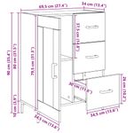 Casa si Gradina - Mobilier - Comode si corpuri - Comode - Bufet cu sertar Stejar negru 69.5 x 34 x 90 cm Lemn compozit - Infinity.ro