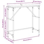 Casa si Gradina - Mobilier - Comode si corpuri - Noptiere - Masa de consola Stejar negru 75 x 32 x 75 cm Lemn compozit - Infinity.ro