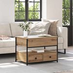 Casa si Gradina - Mobilier - Comode si corpuri - Noptiere - Masa de cafea stejar artizanal 70x50x50cm Lemn compozit - Infinity.ro