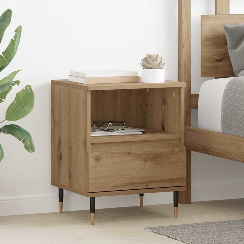 Casa si Gradina - Mobilier - Comode si corpuri - Noptiere - Noptiera 2 pcs stejar artizanal 40 x 35 x 50 cm - Infinity.ro