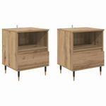 Casa si Gradina - Mobilier - Comode si corpuri - Noptiere - Noptiera 2 pcs stejar artizanal 40 x 35 x 50 cm - Infinity.ro