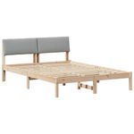 Casa si Gradina - Mobilier - Paturi si accesorii - Paturi - Cadru de pat Maro si gri deschis 135 x 190 cm Lemn masiv de pin - Infinity.ro
