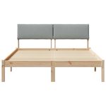 Casa si Gradina - Mobilier - Paturi si accesorii - Paturi - Cadru de pat Maro si gri deschis 135 x 190 cm Lemn masiv de pin - Infinity.ro