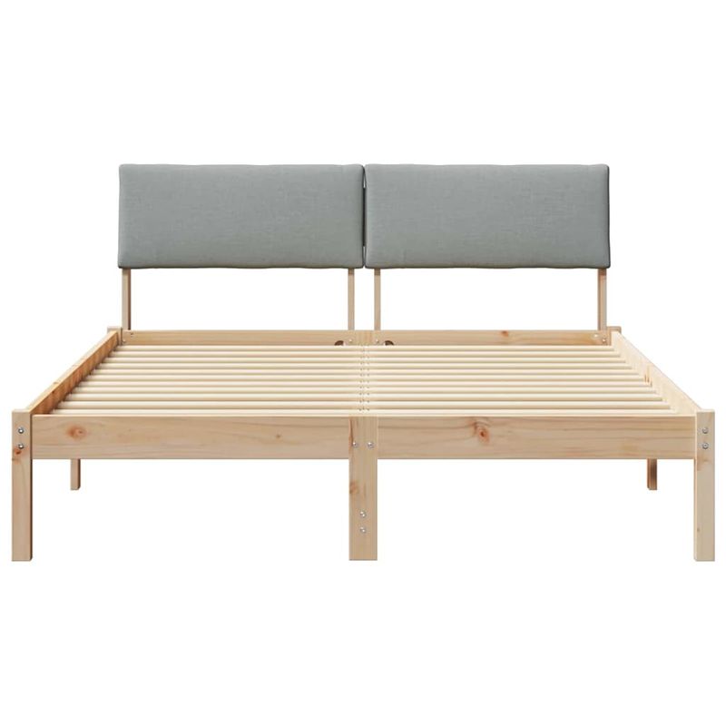 Casa si Gradina - Mobilier - Paturi si accesorii - Paturi - Cadru de pat Maro si gri deschis 135 x 190 cm Lemn masiv de pin - Infinity.ro
