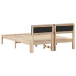 Casa si Gradina - Mobilier - Paturi si accesorii - Paturi - Cadru de pat Maro si gri deschis 135 x 190 cm Lemn masiv de pin - Infinity.ro