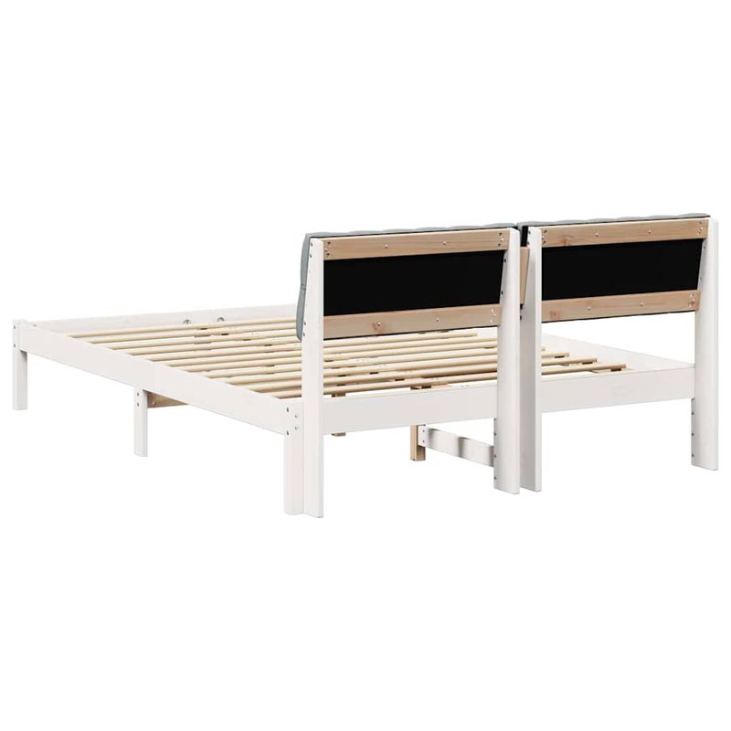 Casa si Gradina - Mobilier - Paturi si accesorii - Paturi - Cadru de pat Alb si gri deschis 160 x 200 cm Lemn masiv de pin - Infinity.ro