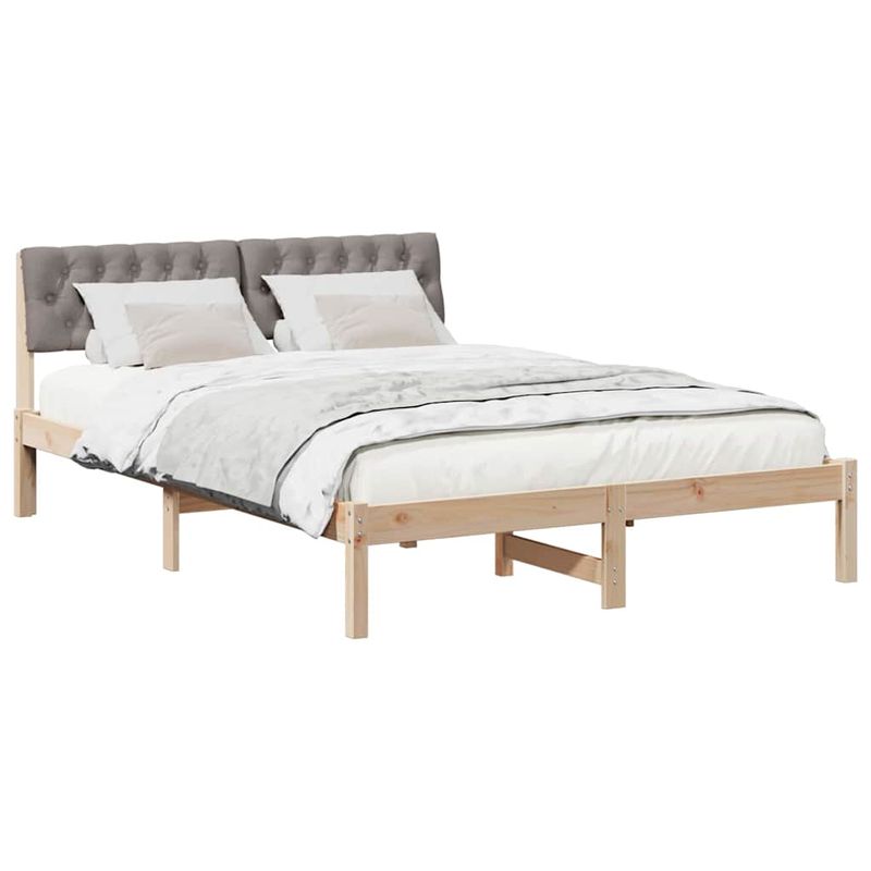 Casa si Gradina - Mobilier - Paturi si accesorii - Paturi - Cadru de pat Maroniu si taupe 150 x 200 cm Lemn masiv de pin - Infinity.ro