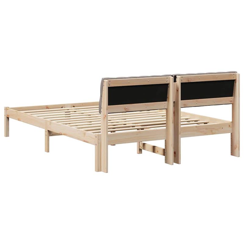 Casa si Gradina - Mobilier - Paturi si accesorii - Paturi - Cadru de pat Maroniu si taupe 150 x 200 cm Lemn masiv de pin - Infinity.ro