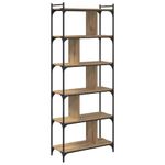 Casa si Gradina - Mobilier - Biblioteci si rafturi - Biblioteci - Biblioteca stejar artizanal 76 x 32 x 192 cm Lemn compozit - Infinity.ro