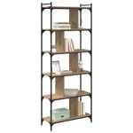 Casa si Gradina - Mobilier - Biblioteci si rafturi - Biblioteci - Biblioteca stejar artizanal 76 x 32 x 192 cm Lemn compozit - Infinity.ro