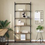 Casa si Gradina - Mobilier - Biblioteci si rafturi - Biblioteci - Biblioteca stejar artizanal 76 x 32 x 192 cm Lemn compozit - Infinity.ro