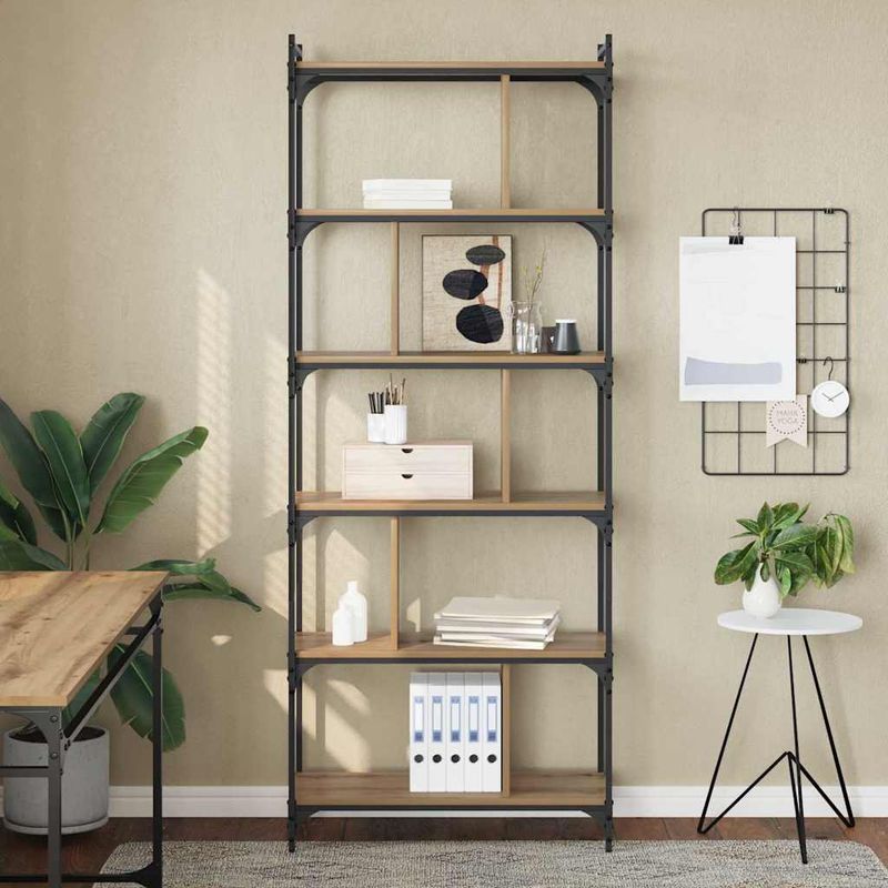 Casa si Gradina - Mobilier - Biblioteci si rafturi - Biblioteci - Biblioteca stejar artizanal 76 x 32 x 192 cm Lemn compozit - Infinity.ro