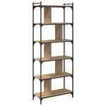Casa si Gradina - Mobilier - Biblioteci si rafturi - Biblioteci - Biblioteca stejar artizanal 76 x 32 x 192 cm Lemn compozit - Infinity.ro