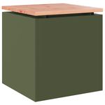 Casa si Gradina - Gradina si terasa - Mobilier exterior - Bancute de gradina - Banca de gradina Olivengrønn 40 x 40 x 43 cm Otel - Infinity.ro