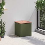 Casa si Gradina - Gradina si terasa - Mobilier exterior - Bancute de gradina - Banca de gradina Olivengrønn 40 x 40 x 43 cm Otel - Infinity.ro