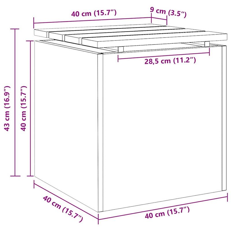 Casa si Gradina - Gradina si terasa - Mobilier exterior - Bancute de gradina - Banca de gradina Olivengrønn 40 x 40 x 43 cm Otel - Infinity.ro