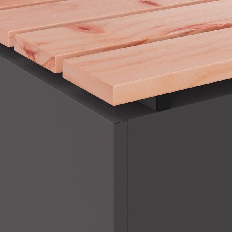 Casa si Gradina - Gradina si terasa - Mobilier exterior - Bancute de gradina - Banca de gradina Negru 80 x 40 x 43 cm Otel - Infinity.ro