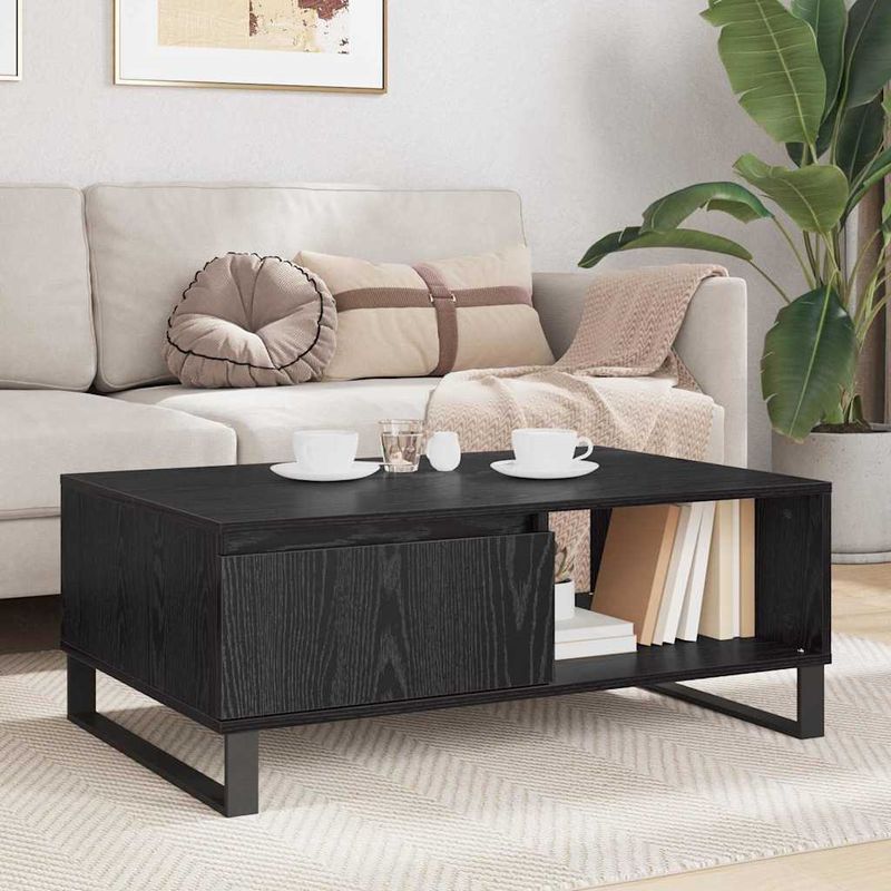 Casa si Gradina - Mobilier - Mese si birouri - Masute de cafea - Masa de cafea Stejar negru 90 x 60 x 35 cm Lemn compozit - Infinity.ro