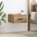 Casa si Gradina - Mobilier - Comode si corpuri - Noptiere - Noptiera stejar artizanal 35 x 35 x 20 cm Lemn compozit - Infinity.ro