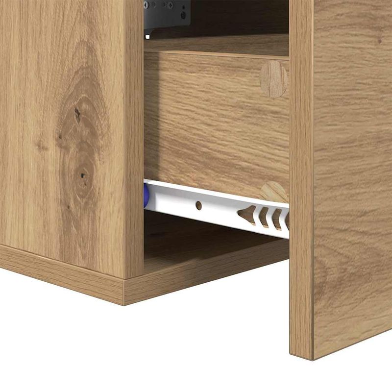 Casa si Gradina - Mobilier - Comode si corpuri - Noptiere - Noptiera stejar artizanal 35 x 35 x 20 cm Lemn compozit - Infinity.ro