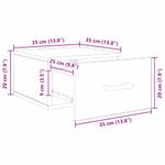 Casa si Gradina - Mobilier - Comode si corpuri - Noptiere - Noptiera stejar artizanal 35 x 35 x 20 cm Lemn compozit - Infinity.ro