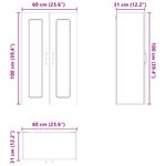 Casa si Gradina - Mobilier - Comode si corpuri - Corpuri bucatarie - Dulap suspendat de bucatarie cu usa Alb lucios 60 x 31 x 100 cm - Infinity.ro