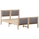 Casa si Gradina - Mobilier - Paturi si accesorii - Paturi - Cadru de pat Maroniu si taupe 120 x 190 cm Lemn masiv de pin - Infinity.ro