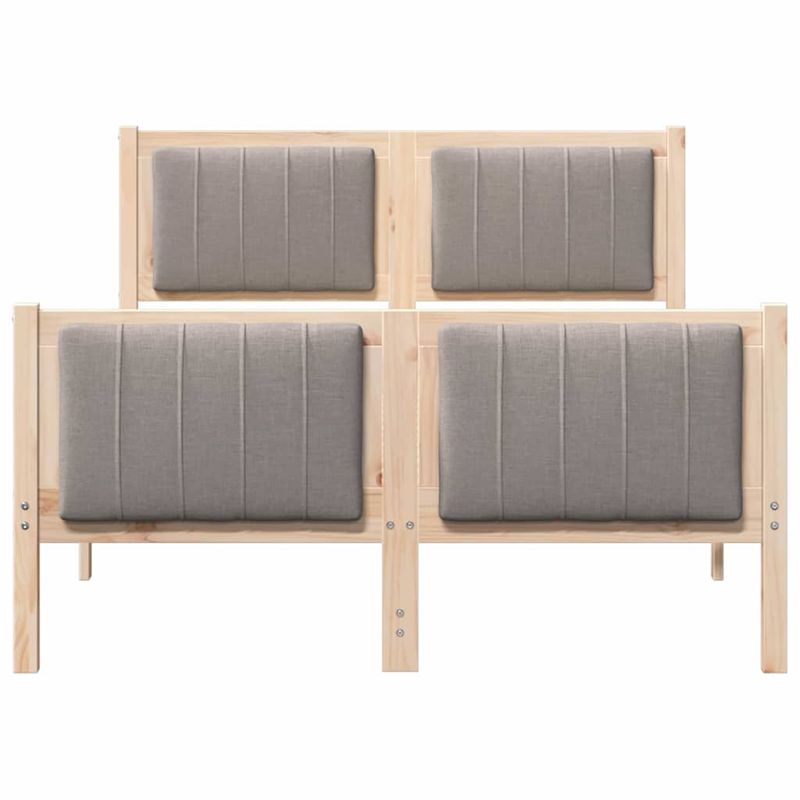 Casa si Gradina - Mobilier - Paturi si accesorii - Paturi - Cadru de pat Maroniu si taupe 120 x 190 cm Lemn masiv de pin - Infinity.ro