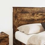 Casa si Gradina - Mobilier - Paturi si accesorii - Accesorii paturi - Tablie de pat cu aripioare, crem, 163x23x118/128 cm, textil - Infinity.ro