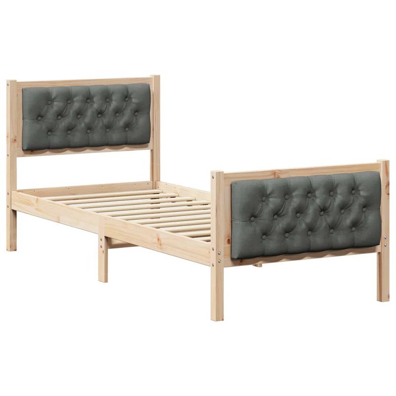 Casa si Gradina - Mobilier - Paturi si accesorii - Paturi - Cadru de pat Gri inchis 80 x 200 cm Lemn de pin masiv - Infinity.ro